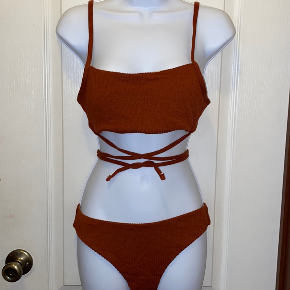 Textured Swin Suit